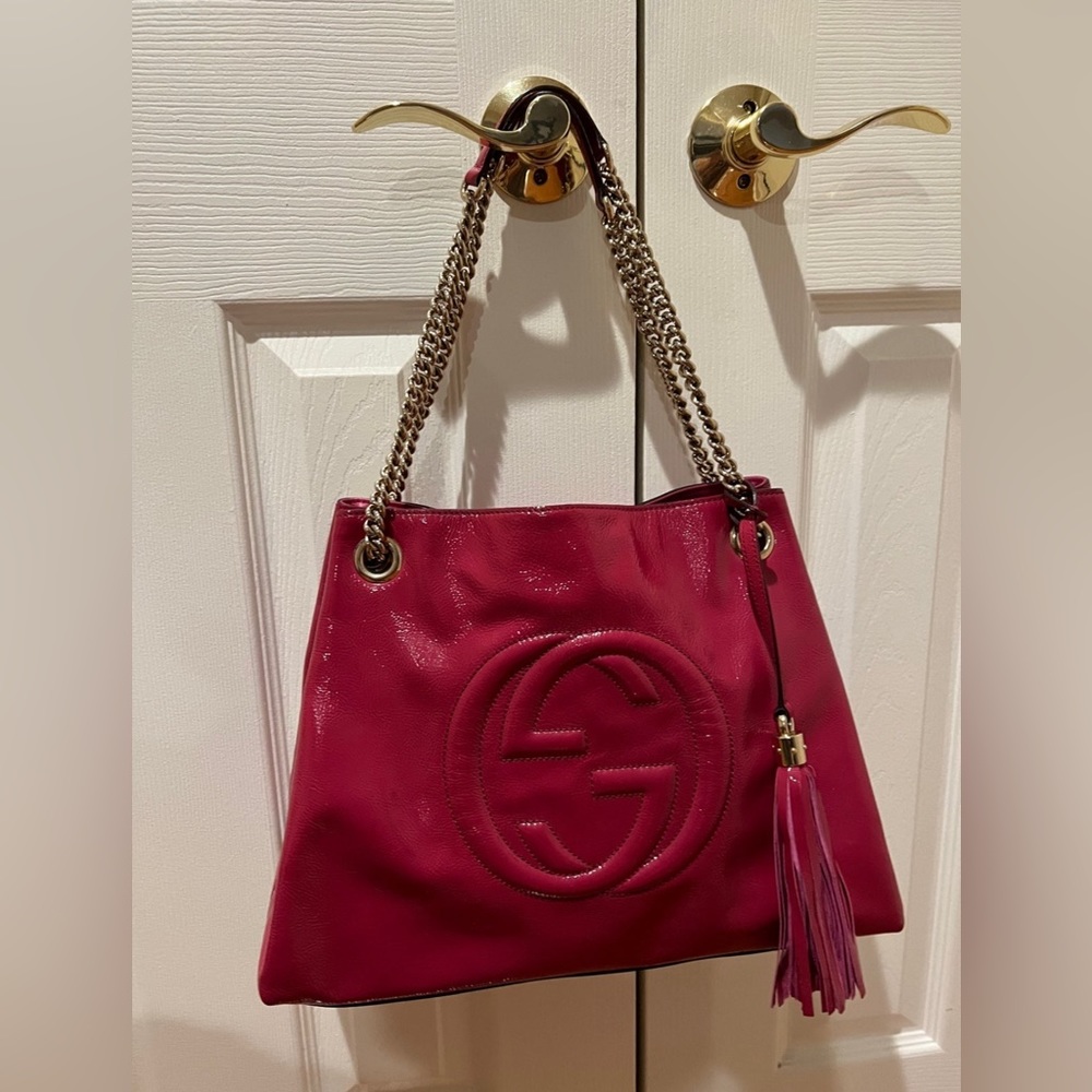 Authentic Fuchsia Gucci SoHo bag